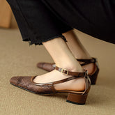 LBSFY  -  2024 New Fashion Women High Heeled Sandals Genuine Leather Hollowing Party Shoes Woman Kitten Heels Prom Pumps Office Mesh Shoes